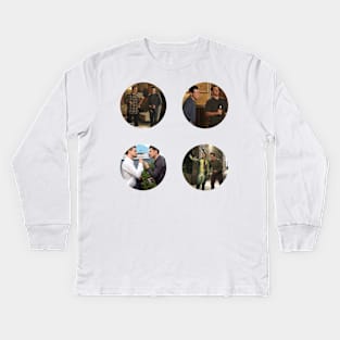 Nick and Schmidt Sticker Pack Kids Long Sleeve T-Shirt